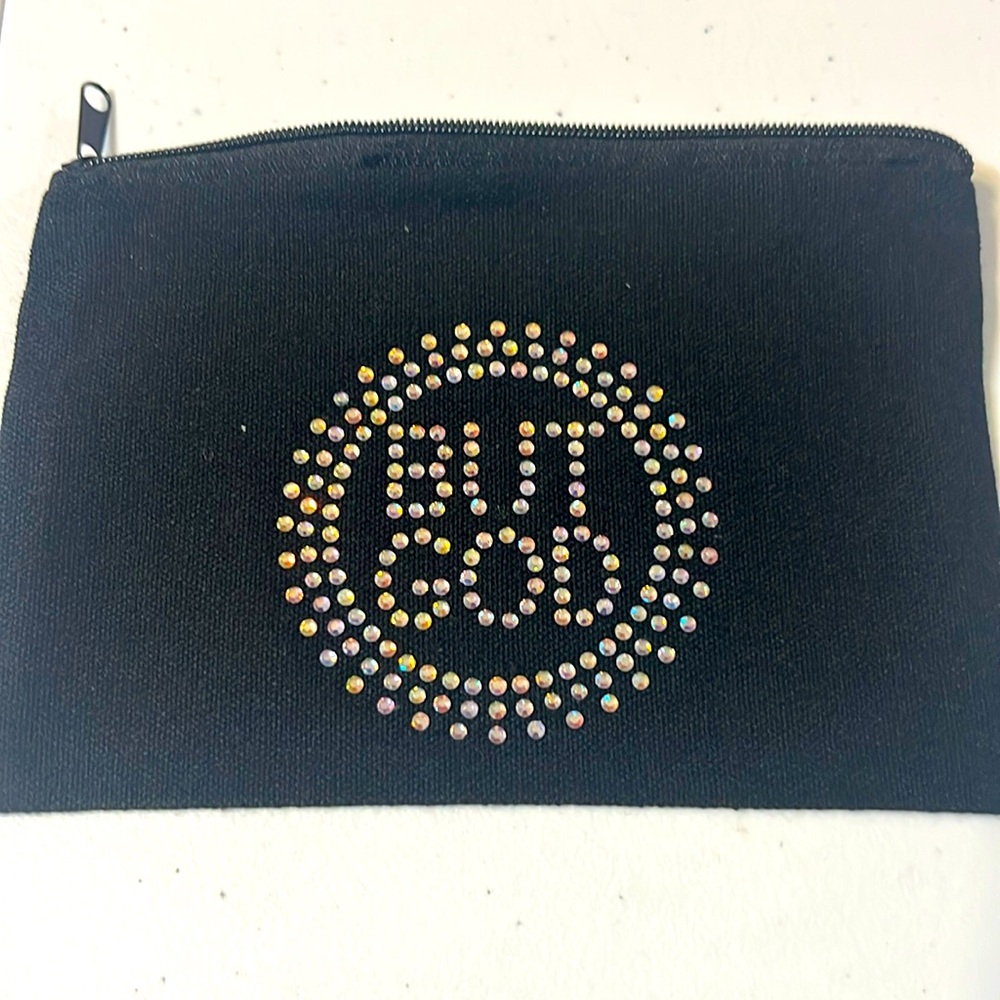 Mini Zipper Bag – “BUT GOD” Rhinestone Design